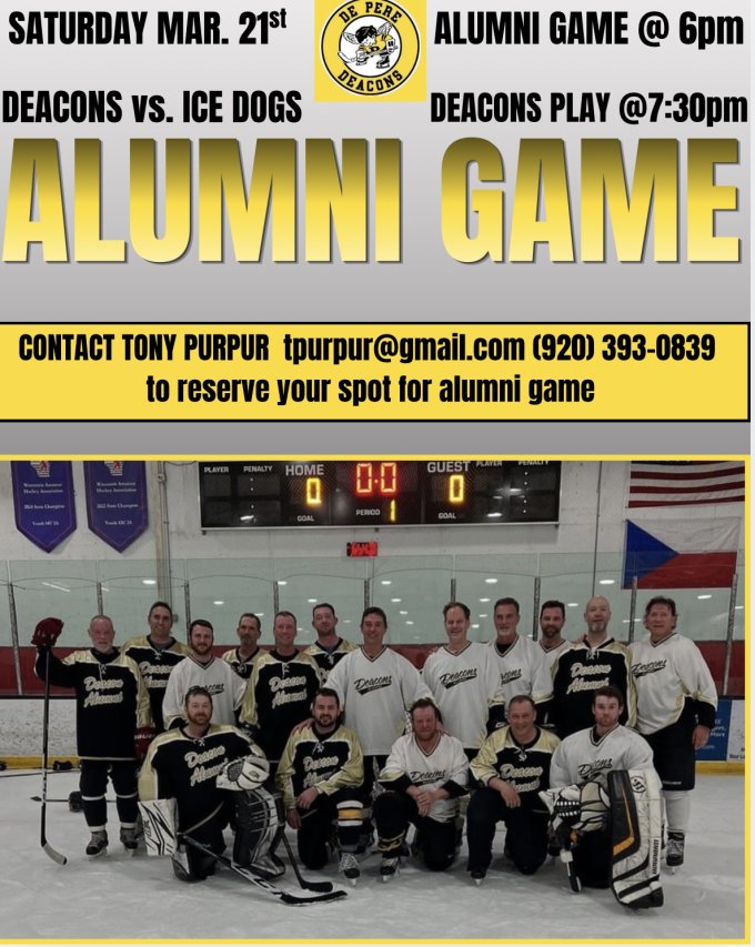 Deacons Alumni Game this Saturday at De Pere Ice Arena 